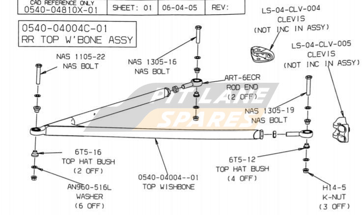 REAR TOP WISHBONE ASSY Diagram